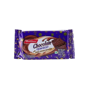 MALIBAN CHOCOLATE CREAM BISCUIT 200g (මැලිබන් චොකලට් ක්‍රීම් බිස්කට් 200g )