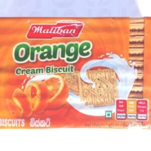 MALIBAN ORANGE CREAM BISCUIT 500g (මැලිබන් දොඩම් ක්‍රීම් බිස්කට් 500g)